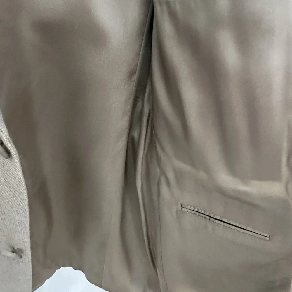 John Ashford Old Money Preppy Linen Blend Sport Coat Blazer‎ Mens 42L Beige Work